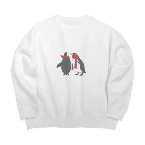 ペアペンギン(Crimson) Big Crew Neck Sweatshirt