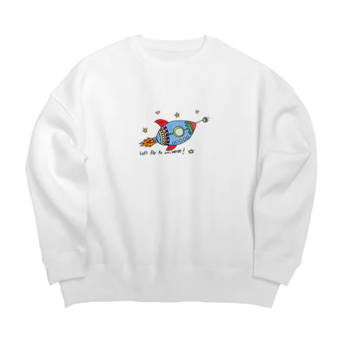 宇宙へGo！ Big Crew Neck Sweatshirt