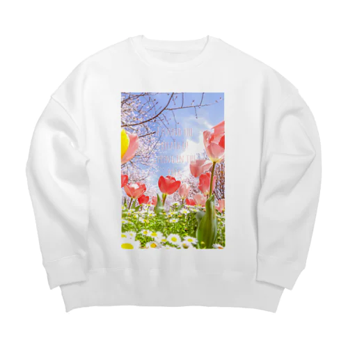 I found the breath of spring in the park. Big Crew Neck Sweatshirt