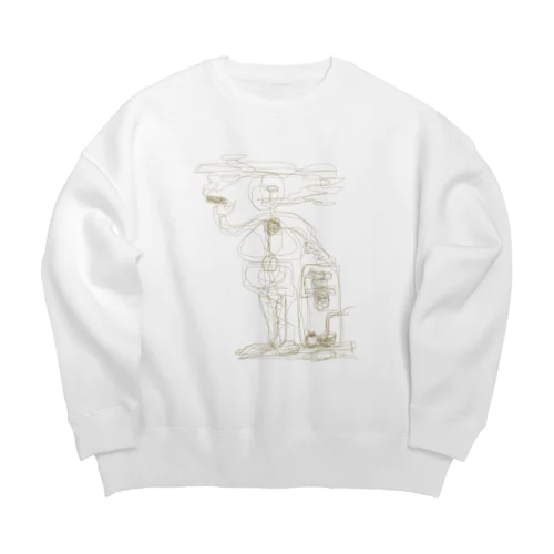 喫煙者 Big Crew Neck Sweatshirt