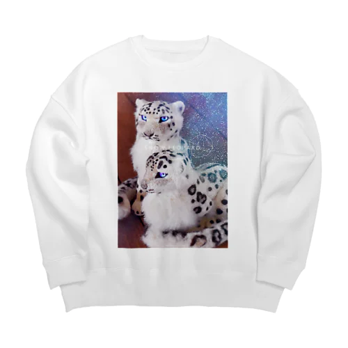 ユキヒョウもっふもふ02 Big Crew Neck Sweatshirt