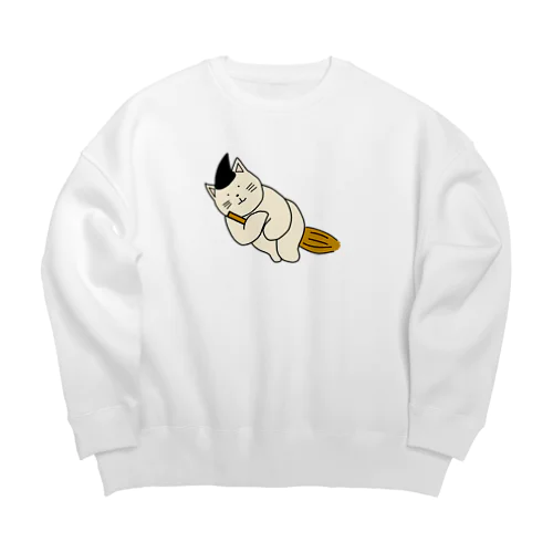 魔法ねこ Big Crew Neck Sweatshirt