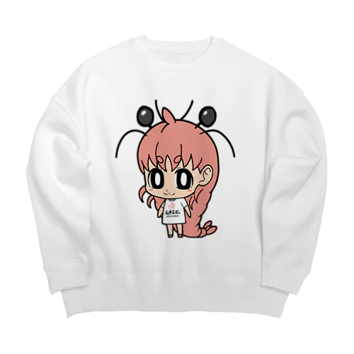 ムキエビちゃん Big Crew Neck Sweatshirt