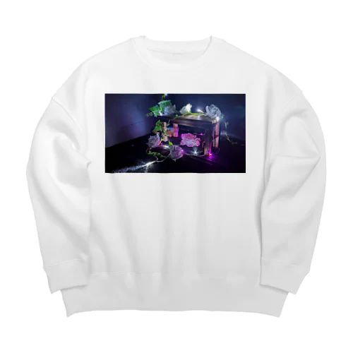 スヌーズレン　花モチーフグッズ　イルミネーション Big Crew Neck Sweatshirt