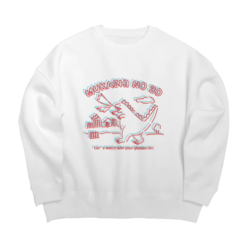 【両面プリント】MUKASHI NO 3D Big Crew Neck Sweatshirt