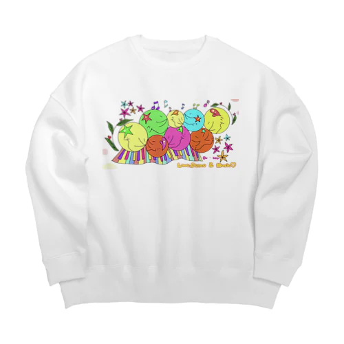 "Love.Peace & Music♡" FIRST Digital Big Crew Neck Sweatshirt