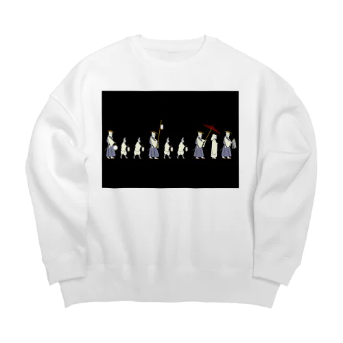 狐の嫁入り行列 Big Crew Neck Sweatshirt