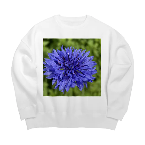 ヤグルマギク(青) Big Crew Neck Sweatshirt