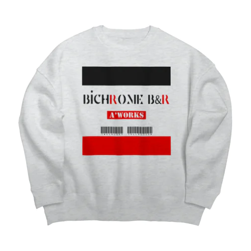 BICHROME BLK&RED ビッグシルエットスウェット