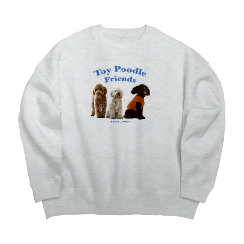 Toy Poodle Friends Big Crew Neck Sweatshirt