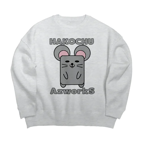 ハコチュウ（灰） Big Crew Neck Sweatshirt