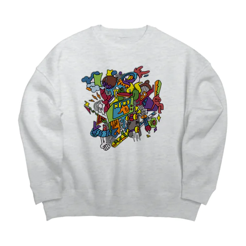 NEWS_color Big Crew Neck Sweatshirt