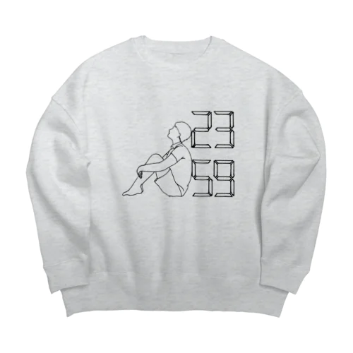 しがみつく Big Crew Neck Sweatshirt