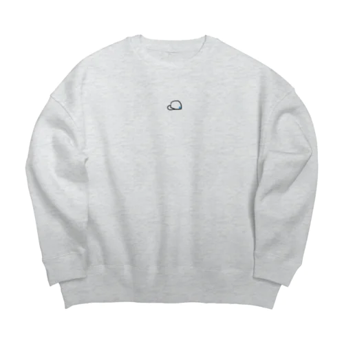 ワンポイント手書きキャップ Big Crew Neck Sweatshirt