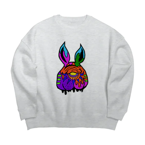 THIRラビット Big Crew Neck Sweatshirt