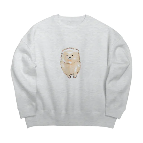 小さいタイプのポメラニアン Big Crew Neck Sweatshirt