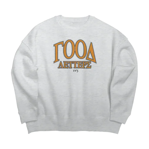 GOOD LETTERS inc. versity yellow Big Crew Neck Sweatshirt