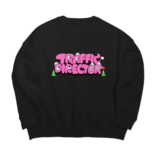 TRAFFIC DIRECTOR(桃) Big Crew Neck Sweatshirt