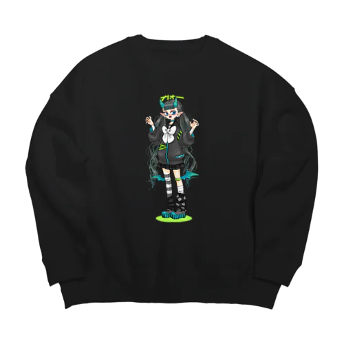 あおいろちゃん Big Crew Neck Sweatshirt