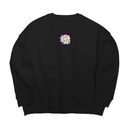 ちぃずが包んで焼いた餃子 Big Crew Neck Sweatshirt