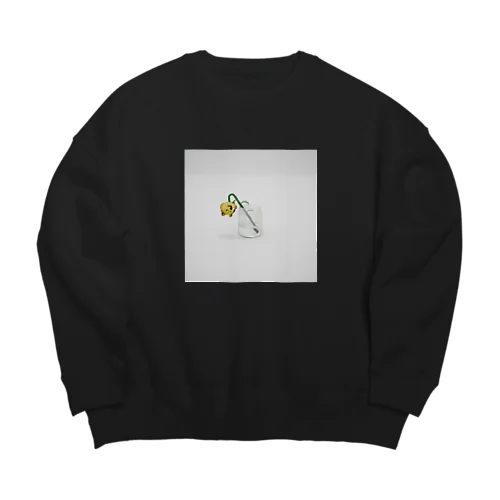 Green Doge in the Deserted Room Big Crew Neck Sweatshirt