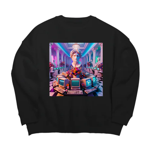 vaporwave_style1 Big Crew Neck Sweatshirt