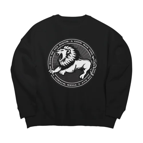 LION IN A CIRCLE Big Crew Neck Sweatshirt