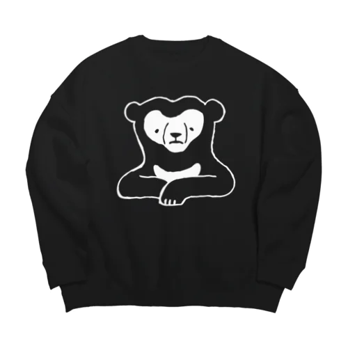 くまざわくん（ホワイトライン） Big Crew Neck Sweatshirt