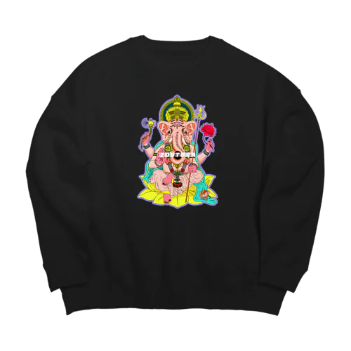 ガネーシャ.ZOUTORA Big Crew Neck Sweatshirt