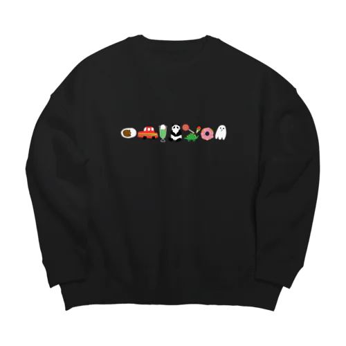 恥ずかしがりやなママも Big Crew Neck Sweatshirt