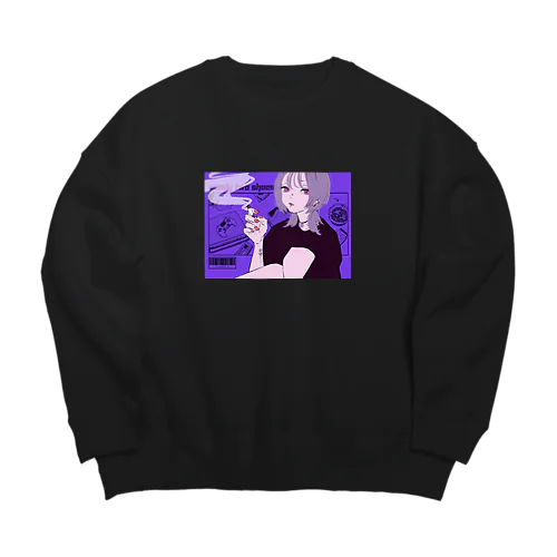 酒カス引き籠りゲーマー卓上:弍 Big Crew Neck Sweatshirt