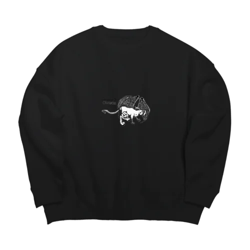 夜更けの複合魔 Big Crew Neck Sweatshirt