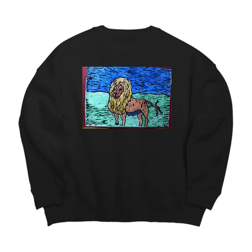 ライオン11歳の作品 Big Crew Neck Sweatshirt