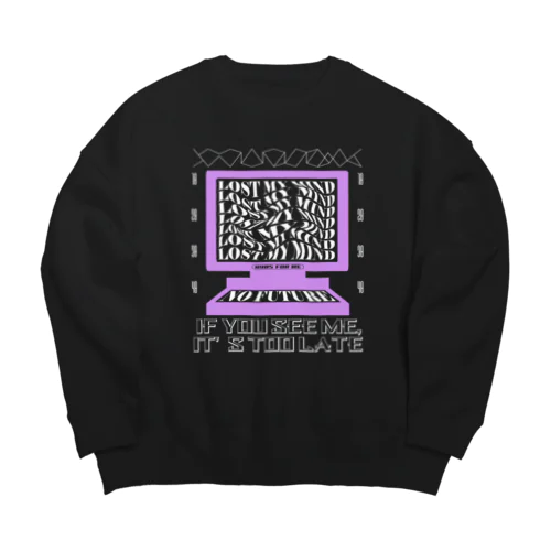 お先真っ暗 Big Crew Neck Sweatshirt