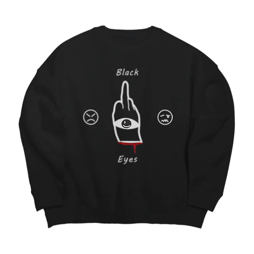 Middle-Fingers Up T-Shirt Big Crew Neck Sweatshirt