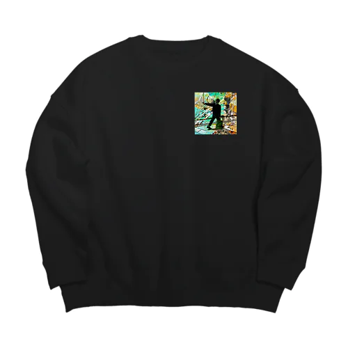 trainers 《color》 Big Crew Neck Sweatshirt