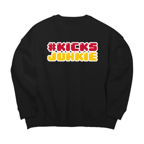 #LOWCARJUNKIE ⚡️ Sunset🌇 White #KicksJunkie Big Crew Neck Sweatshirt