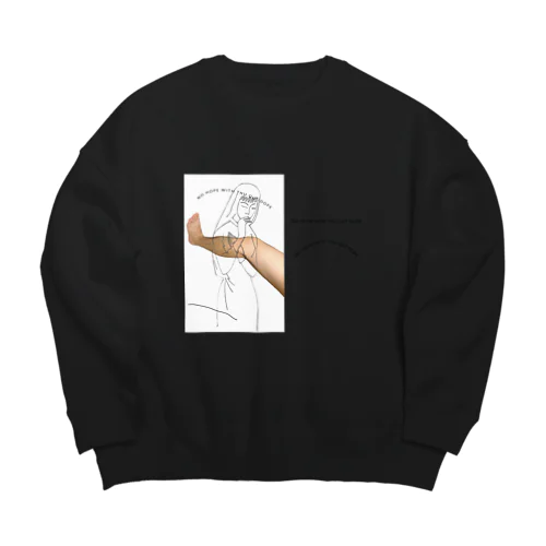 NO HOPE WITH THU QUT DOPE Big Crew Neck Sweatshirt