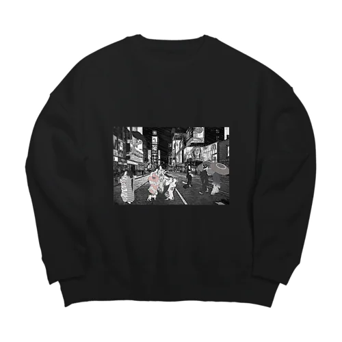 Times Square UKIYOE Big Crew Neck Sweatshirt