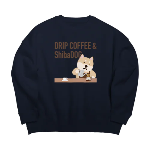 DRIP COFFEE & ShibaDOG Big Crew Neck Sweatshirt