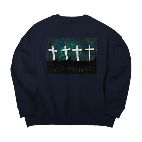 GOLGOTHA OIL PAINTING Big Crew Neck Sweatshirt