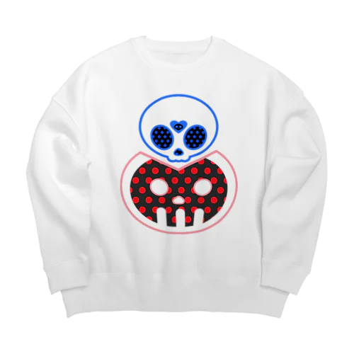 どくろくんとどくろちゃん Big Crew Neck Sweatshirt