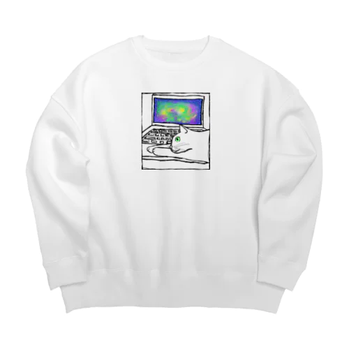 星雲ねこ Big Crew Neck Sweatshirt