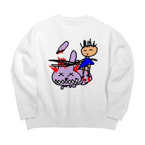 らくがきRPG モンスター討伐 Big Crew Neck Sweatshirt