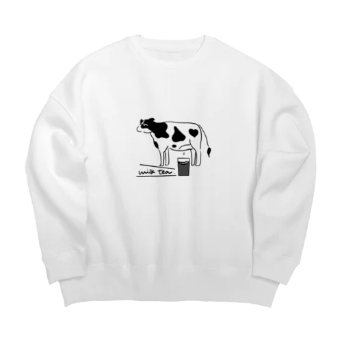 モウモウミルクティー Big Crew Neck Sweatshirt