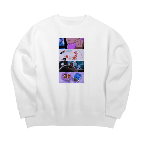 Retort Anime Emotional Secene Big Crew Neck Sweatshirt