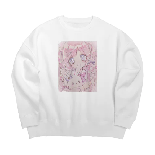 さみしいちゃん Big Crew Neck Sweatshirt