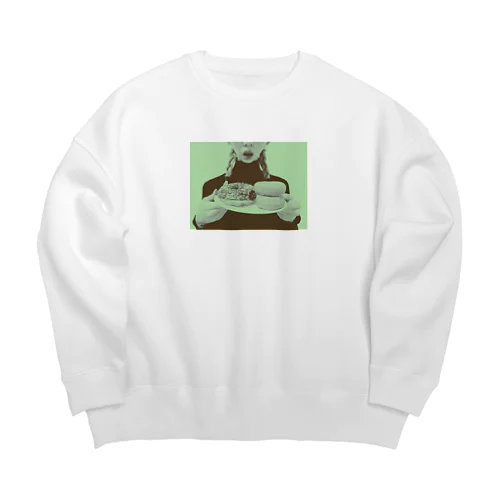 ドーナツペロリチャン！ Big Crew Neck Sweatshirt