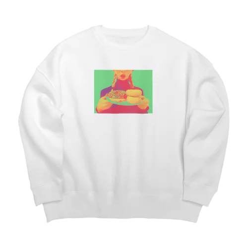 ドーナツペロリチャン！ Big Crew Neck Sweatshirt