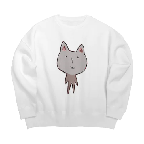 ゆるねこ Big Crew Neck Sweatshirt